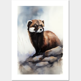 Arctic Sable - Watercolor Paint Posters and Art